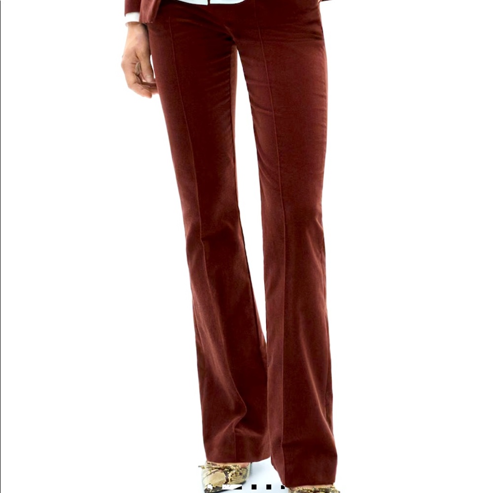 Mango bootcut velvet pants , size 6, wine/ burgundy.